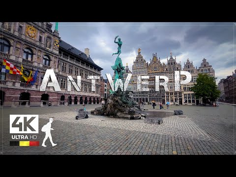 Walking in Antwerp: The Diamond City of Belgium - Slow TV 4K