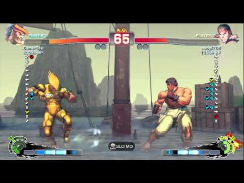 GamerBee [Adon] vs naopi708 [Ryu] SSF4 Japanese Online Ranked Matches - TRUE-HD