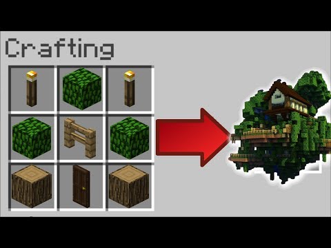 HOW TO INSTANTLY MAKE A TREE HOUSE IN MINECRAFT !! Minecraft Mods