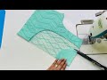 Transi Neck Blouse Design Cutting and Stitching | Net Blouse Back Neck Designs | Net wale Blouse