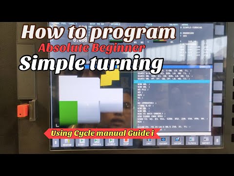 #HOW TO PROGRAM SIMPLE TURNING ON LATHE MACHINE (ABSOLUTE BEGINNER) part 1 #20