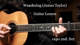 James Taylor Wandering - guitar lesson