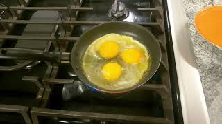 How to make fried eggs without flipping them. ￼￼