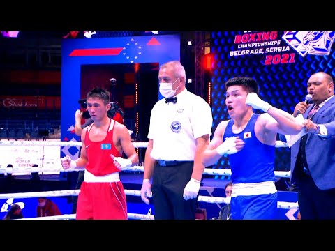 Finals (54kg) SABYRKHAN Makhmud (KAZ) vs  TSUBOI Tomoya (JPN) | AIBA WCHs 2021