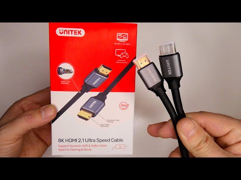 UNITEK C138w kabelis HDMI 2.1 8K 4K120Hz UHD 3m video
