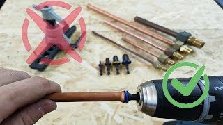 Como abocardar tubo de cobre aire acondicionado con el atornillador