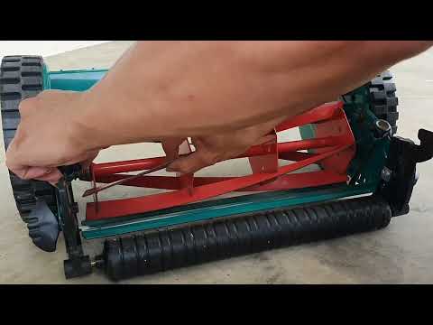 How to sharpen reel mower blades (Bosch AHM 38 G)