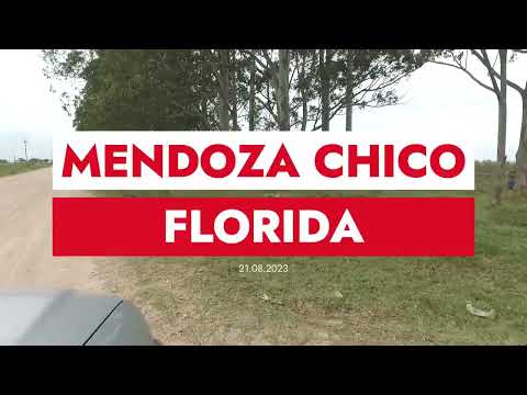 Paseo virtual en auto por la localidad de Mendoza Chico, Florida, Uruguay - Ruta 5 - Agosto del 2023