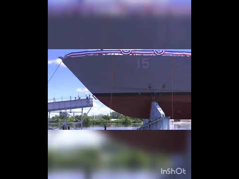 US Navy Launches New Warship Sideways Into Water