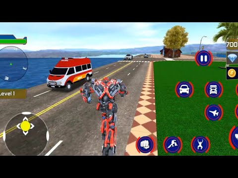 Police Robot Truck Transformation #1 Dino Robot Car Games 3D - Andriod IOS Gameplay