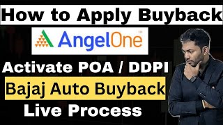 How to Apply Buyback in AngelOne  | How to Activate POA in Angel One | Activate DDPI in AngelOne