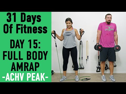 31DoF Day15 - Full Body AMRAP Workout - Bands or Dumbbells