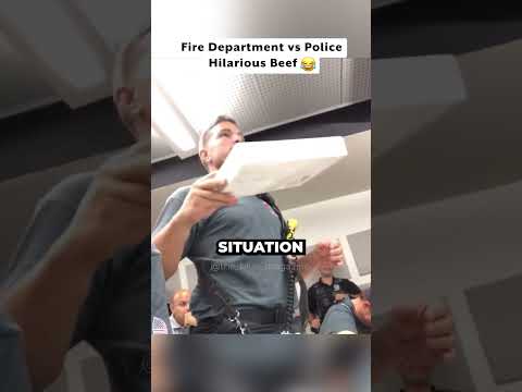 Firefighter's Hilarious Prank on Officers 😂 #shorts
