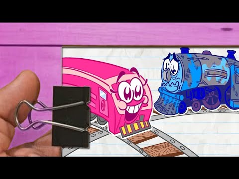 【Flip Book】 Pencilmate CONDUCTS A Train！ - Animated Cartoons Characters - Animated Short Films-Part