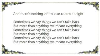 Hit the Lights - Take Control Lyrics