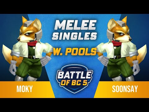 moky (Fox) vs Soonsay (Fox) - Melee Singles Winners Top 48 - Battle of BC 5