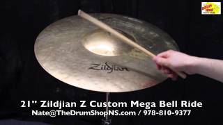 Video thumbnail for Zildjian Z Custom Mega Bell Ride 21'' - The Drum Shop North Shore by Nate Morrison Drums