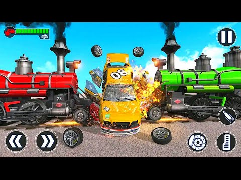 Train Car Crash Truck Demolish: Drive Monster Truck Demolition | Android iOS Gameplay