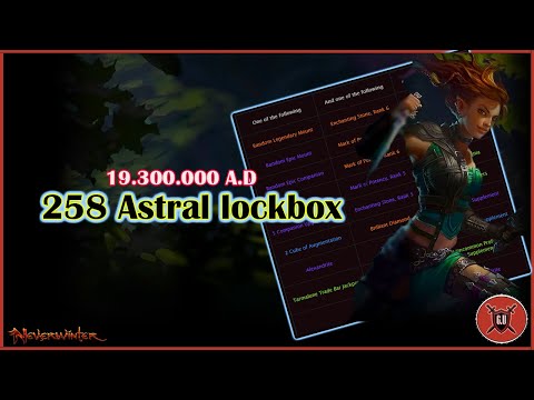 Neverwinter lockbox Opening- 258 Astral Lockboxes.