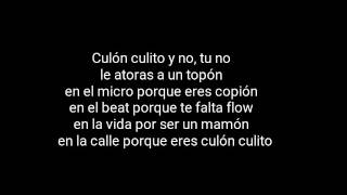 Cartel de santa culon culito (letra)