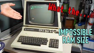 This Commodore PET has 3096.01066 bytes free! That can't be right.