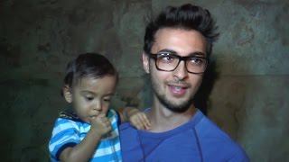 CUTE Baby Ahil Watches Baahubali 2 With Father Aayush Sharma