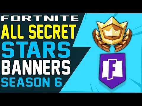 Fortnite ALL SEASON 6 SECRET BATTLE STARS and SECRET BANNER LOCATIONS WEEK 1 to 10 - Challenges