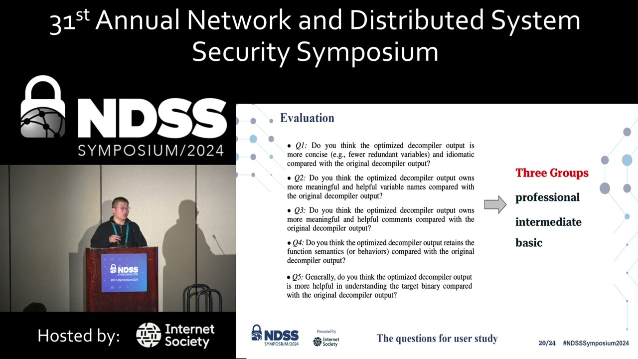 NDSS 2024 - DeGPT: Optimizing Decompiler Output with LLM