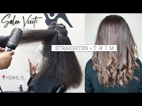 I STRAIGHTENED & TRIMMED MY TYPE 4 NATURAL HAIR FOR...