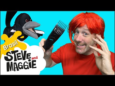 Cabelo Engraçado com Steve and Maggie Brasil | Histórias Portuguesas para Crianças