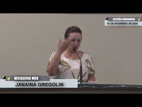 CMBTE - USO DE TRIBUNA PELA VEREADORA JANAINA GREGOLIN - MSB  NA SESSÃO ORDINÁRIA DE 10/02/2025