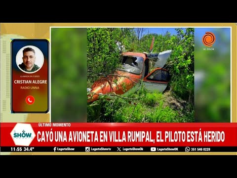 Cayó una avioneta en Villa Rumipal   zona de Calamuchita