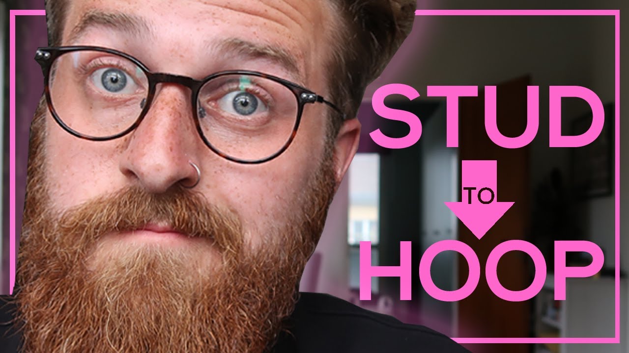 Watch video How to Change a NOSE STUD to a HOOP NOSE RING Now How to Change a NOSE STUD to a HOOP NOSE RING