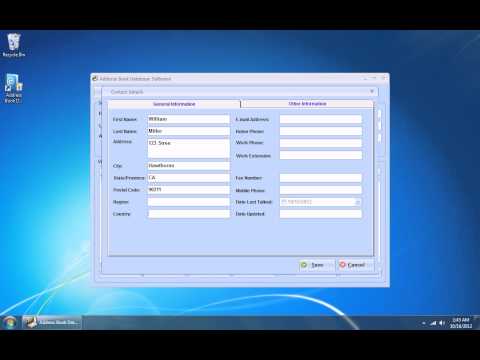 Address Book Database Software