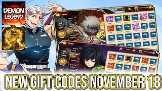 Demon Legend Fury | New Gift Codes November 18 | Breath Of The Sun Legend Redeem Code