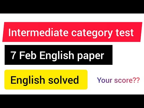 7 February| English| Solved| Intermediate category BPS 5 to 15 jobs 