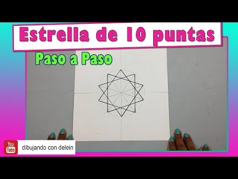 Cómo dibujar una estrella de 10 puntas