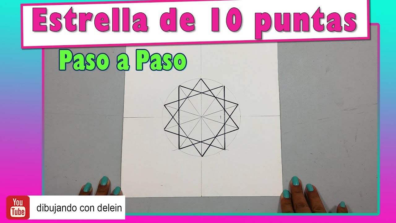 Cómo dibujar una estrella de 10 puntas