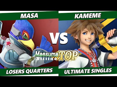 MaesumaTOP#8 Losers Quarters - MASA (Falco) Vs. Kameme (Sora, Sheik) SSBU Ultimate Tournament