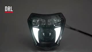 LED Scheinwerfer Für KTM EXC/XCW 250-690 (2017-2023) - 5000lm, DOT/ECE, Schwarz