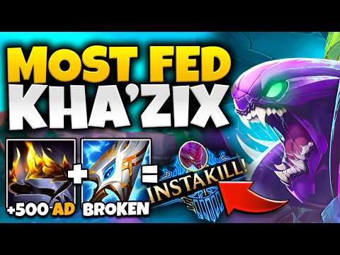 THE MOST FED GAME OF KHA'ZIX YOU'LL EVER SEE! (500 AD, 33 KILL MASSACRE)
