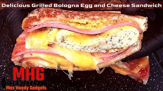 Delicious Grilled Bologna Egg and Cheese Sandwich