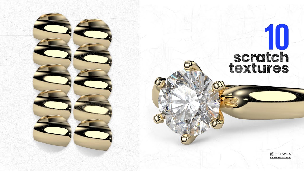 10 Scratch Textures Pack for Realistic Jewelry Rendering CG Textures