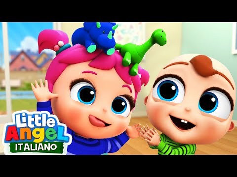 Giocando con il mio Fratellino 👧🏻❤️ Cartoni Animati con Gianni Piccino - Little Angel Italiano