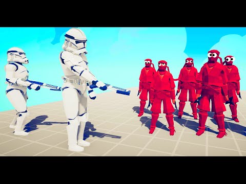 100 Clone Trooper : Blaster vs Units!(TABS Mod)