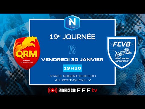 J19 I Quevilly Rouen Métropole vs FC Villefranche B en direct (19H15) I National FFF 2025-2026