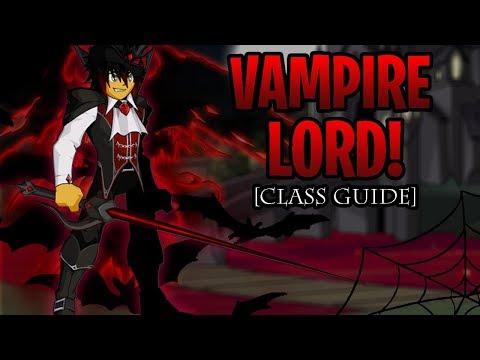 AQW - Vampire Lord Class Guide (Enhancements, Class Skills, Combos, Soloing, Farming, PvP)(SEASONAL)