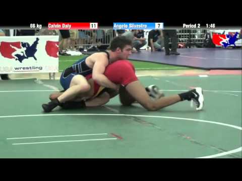 Calvin Daly vs. Angelo Silvestro at 2013 ASICS University Nationals - FS