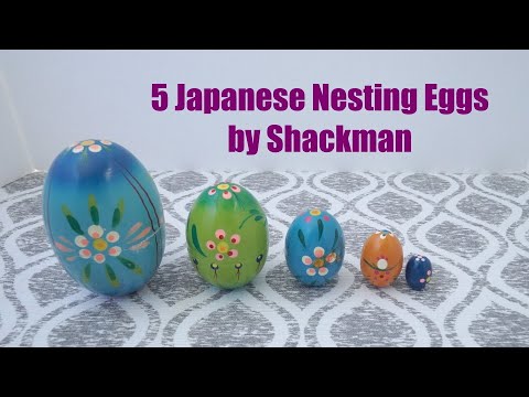 My Nesting Doll Collection #0143 – 5 Japanese Nesting Eggs by Shackman