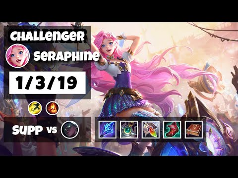 Seraphine Support 11.10 Challenger Gameplay Replay - S11 (1/3/19) - EU